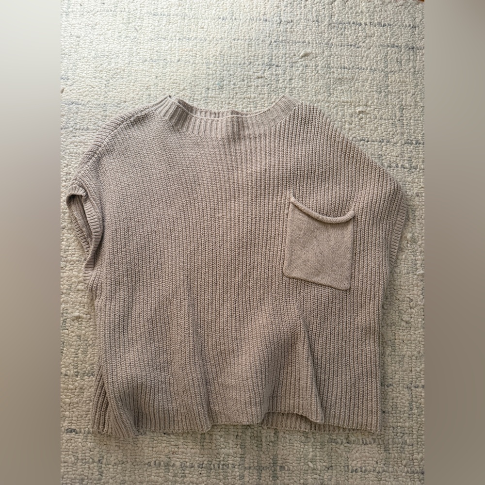 Free People Beige Knit Sleeveless Sweater Vest (part of a set)